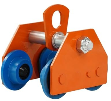 Manual T-Type Monorail Crane Trolley, 0.5/1/2 Ton I-Beam Pulley Hoist Lifter for Industrial Hoisting(2T)