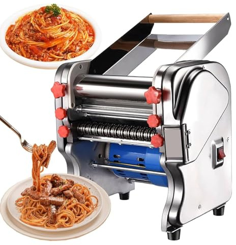 Macchina Per Pasta Automatica Per Uso Domestico E Commerciale, Elettrica Macchina Per Pasta Professionale Da Tavolo Commerciale Automatica Per Cucina, Tagliapasta(FKM200)