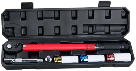 CasaNexa Juego de 6 Llaves Dinamométricas 1/2 20-230 Nm, Herramienta de Mantenimiento Manual Multifuncional con Dados y Extensión