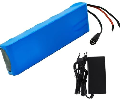 Batería De Iones De Litio De 36 V Y 10 Ah para Bicicleta Eléctrica; Batería Recargable con Cargador, Apta para Bicicletas Eléctricas, Patinetes Y Karts.