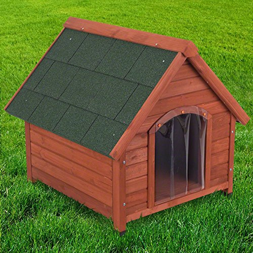zooplus Hundehütte Spike All Seasons | Doppelwandige Hundehütte mit Isolierung | Kunststofftür | wetterfest | Größe XL: B 112 x T 102 x H 107 cm