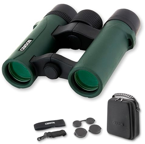 Carson RD Kompaktfernglas, Doppelstegdesign, 8x26mm, wasserdicht, robust, beschlagfrei (RD-826) | HD Wasserdichtes Fernglas mit mehrfach beschichteter Optik - Hochleistungs-Fernglas für Vogelbeobachtung (RD-826)