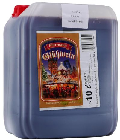 Glühwein Hüttenglut 10 Liter Kanister 8,9% vol.