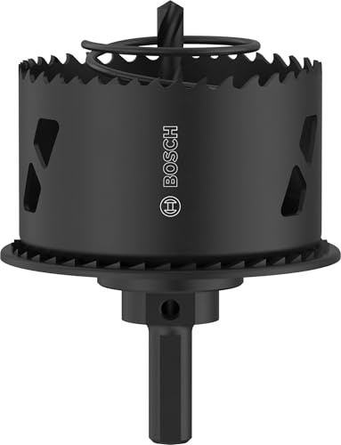 Bosch 1x Sega a tazza con mandrino per legno e cartongesso con svasatore (per Cartongesso, Legno tenero, Ø 68 mm, Professional Accessorio Trapanoi)