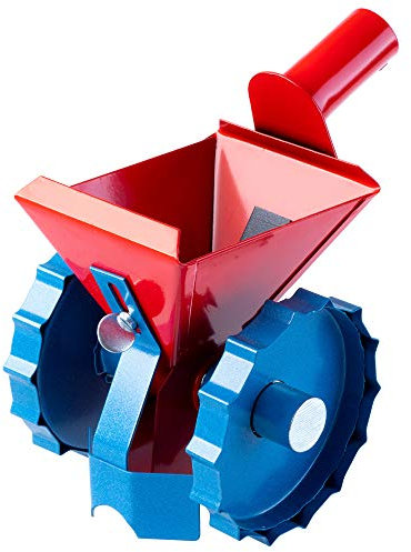 KADAX Streuer für ausbringen von Dünger, Samen und Streusalz, Düngerstreuer aus Stahl, Sämaschine, manueller Samenstreuer für Garten, Rasen, witterungsbeständig