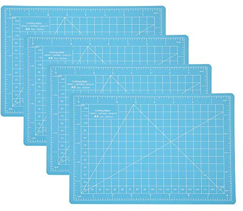 Schneidematte, 4 Stück A5 Selbstheilende Schneide matte Einseitiges PVC-Schneidpad zum Nähen von Bastel arbeiten DIY Scrapbooking und Kunst projekteHackbretter