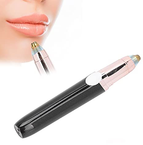 Augenbrauen-Epilierer, Schmerzlose Haarentfernung, Gesichtsepilierer mit LED-Licht, Klein und Tragbar, Schneidet Nasen- und Ohrenhaare, Zum Entfernen von Haaren von Kleinen Körperteilen(schwarz)