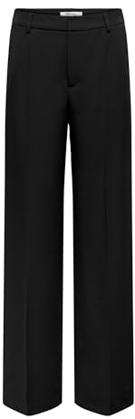 ONLY Damen Onlberry Hw Wide Pant TLR Hose, Black, 40/32