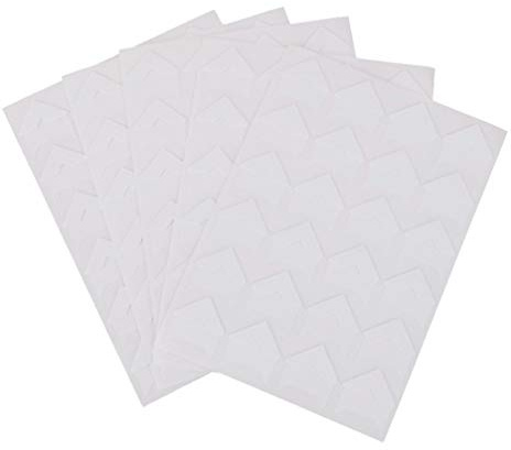 10 Blatt Foto Montage Ecken Selbstklebende Kraftpapier Foto Ecke Aufkleber für DIY Fotoalbum Scrapbooking Journal (Weiß)