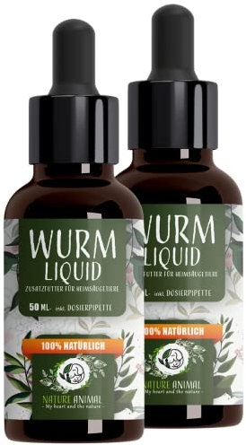Nature Animal® 2X Wurm Liquid für Hund & Katze – die natürliche Art zur Entwurmung – flüssige Wurmkur hochdosiert, vegan Oil mit hoher Qualität – aus Liebe zu Ihrem Vierbeiner