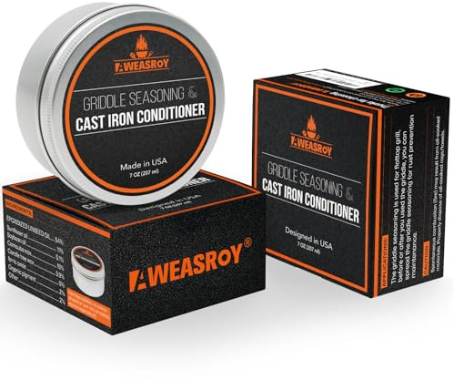 AWEASROY Griddle Seasoning for Blackstone and Cast Iron and Carbon Steel Seasoning, Maintain a Cleaner Non-Stick Skillet, 7 Ounce(2 Packs)