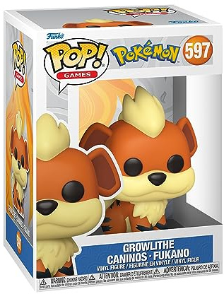 Funko POP! Spel: Pokemon - Growlithe - Samlarobjektsvinylfigur - Presentidé - Officiella varor - Leksaker för barn och vuxna - TV-spelsfans - modellfigur för samlare och display