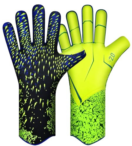 QUICARD Torwarthandschuhe, Gute Griffigkeit Fußballtorwart-Handschuhe in den Größen 6/7/8/9/10, Starker Empfänger für Männer, Jungen, Jugendliche, Erwachsene, Kinder und kleine Hände (Grün, 6)