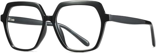 EYPKPL Luxuriöse Brillengestelle, Anti-Blaulicht-Titan-Brillengestelle, kreative polygonale Brillengestelle, kreative, einzigartige Brillen