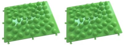 2 Set Pebbles Foot Massage Pad Toe Pressure Plate Shiatsu Blanket Yg Mat Green