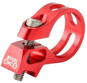 wanhaoaony Sattelklemme Fahrrad Schalthebel Trigger Clamp Ausgehöhlte Fahrrad Umwerfer Clip Lock SattelstüTzenklemme(Red)