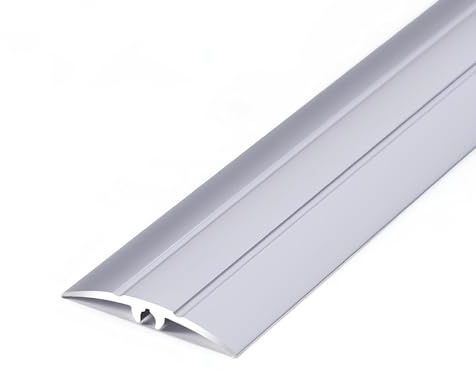 Alu Übergangsprofil 90cm, Wasserdichte Abdeckleiste Für Teppich, Laminat Und Fußböden, Rampe Übergangsleiste(Silber,4 * 270cm/3 * 90cm)