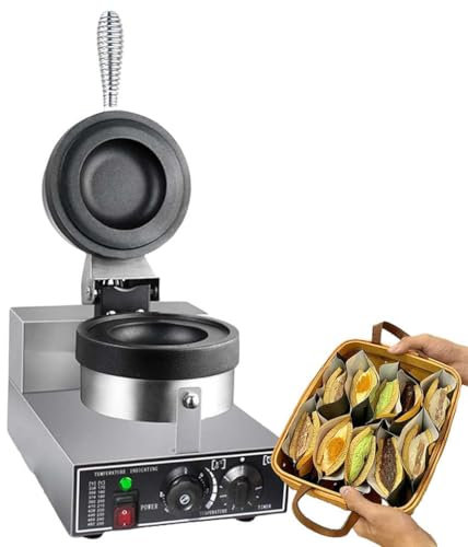 LXJBBD Ice Cream Burger Maker, UFO Burger Maker, Waffle Sandwich Press, Non-Coated, Household or Commercial Use, Ice Cream Filling & Hamburger Waffle Maker for Unique Desserts
