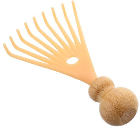 HONITANO Masseur De Cuir Chevelu Mini Brosse à Tête Griffe Beige Portable Stimulation Points D’acupuncture Relaxation Maison Bureau Soin Cheveux Détente Cuir Chevelu
