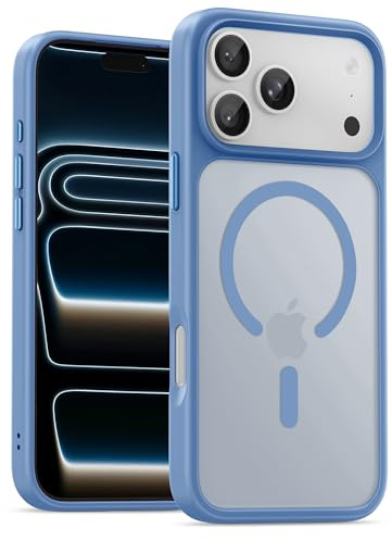UNBREAKcable Magnetic for iPhone 17 Pro Case 6.3-Inch, Compatible with MagSafe, Full Camera Protection, Built-in Magnetic Ring, Drop Protection Shockproof Slim Phone Cover - Light Blue