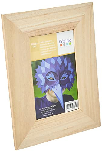 Artemio Cornice portafoto, Formato foto interno 10 x 15 cm, Legno, Beige, 18 x 1 x 23 cm