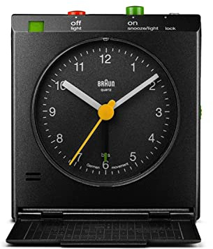 Braun Reflex Control Alarm Clock, Plastik, black, 7.1 x 3 x 7.9 cm, 1 Einheiten