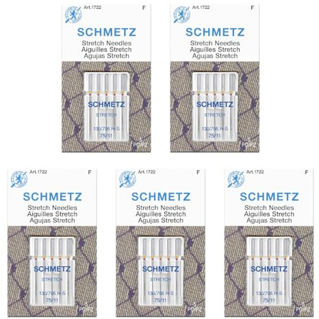 25 Schmetz Stretch Nähmaschinennadeln 130/705H H-S Größe 75/11