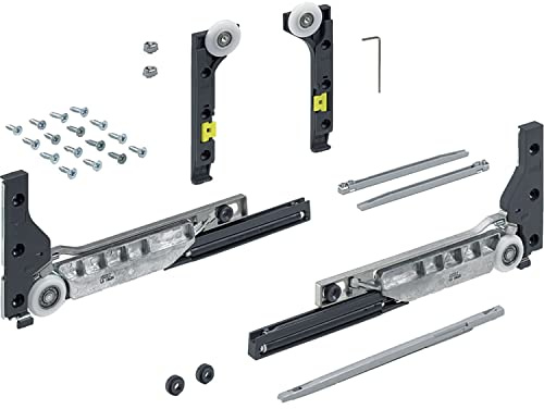 SlideLine M Beschlagset für gedämpfte Türen (Schließ-, Öffnungs- und Kollisionsdämpfung), 30 kg, Tür