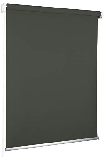 Rolmaxxx ROLLMAXXX Standard-Rollo Verdunkelungrollo Seitenzug Kettenzugrollo Tageslicht Sichtschutz (180 x 190 cm, Grau)