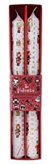 CGB Giftware Joy to The World - Coffret de 2 bougies de l'Avent Casse-Noisette avec compte à rebours de 25 à 1 pour chaque jour jusqu'à Noël GB05808
