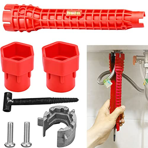Chiave Strumento di Installazione per Rubinetto Lavello, Multifunzionale Acqua Tubo Chiave per Bagno, Lavandino, Rubinetto, Bagno, Idraulica, Cucina