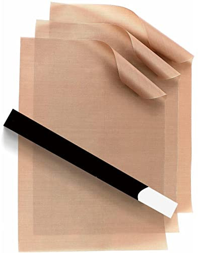 Papel de horno permanente, reutilizable, PTFE, 12 x 16 láminas, transferencia de calor, antiadherente, alfombrilla para barbacoa, sin olor