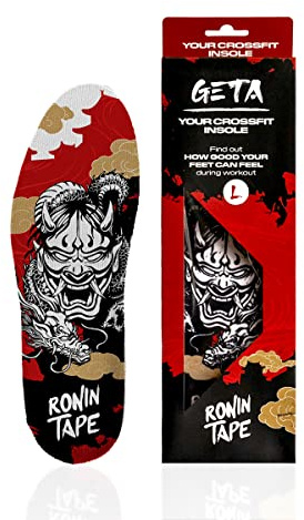 RoninTape GETA - Plantilla de Cross Training - Insole deportiva profesional - Funcional - Antigolpes - Antivibración - Soporte de arco - Para fitness - Para hombre y mujer - Talla S