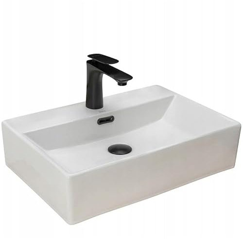 Rea Lavabo bagno Bonita da appoggio/a parete 510 x 360 x 130 mm Ceramica (Bianco)