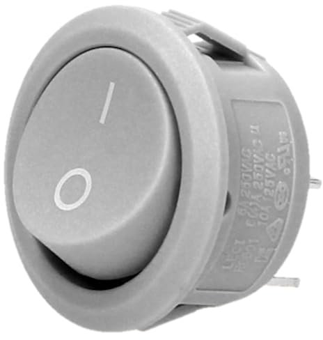 Miratic Kippschalter 230V Schalter 230V, Leistungsstarker 230V Schalter Ideal für Zuverlässige Schaltungen und Steuerungen Strom: 6, 10A Versorgungsspannung: 230V (grau)