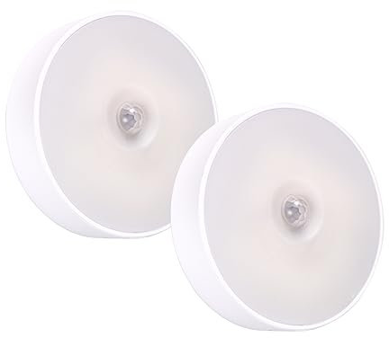 EXTRASTAR Set di 2 luci notturne a LED con sensore di movimento, 3 modalità 6500 K, luce notturna per bambini, per camera da letto, cucina, corridoio, scala, soggiorno, non dimmerabile