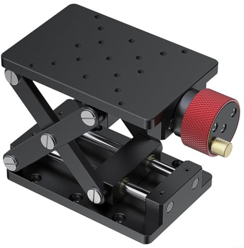 CWOQOCW Hochpräzise manuelle Hebebühne Aluminiumlegierung Lift Z-Achse, 55 mm Labor-Aufzug optische Schiebe-Hebebühne für platziert in jeder Ecke