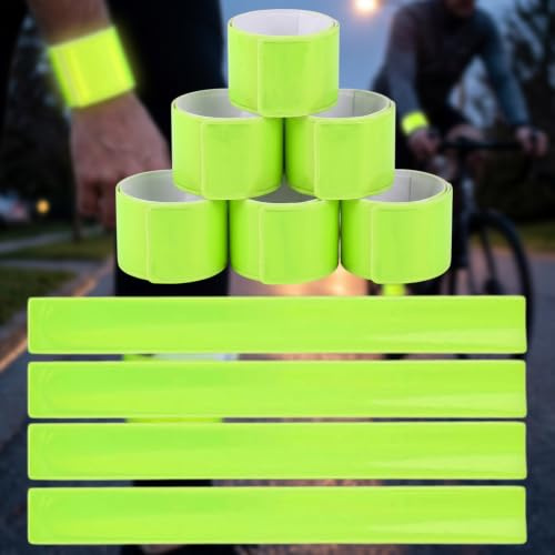 FRTAOOP 40cm Reflektorbänder für nächtliche Aktivitäten - 200m Sichtweite | Dieses 10er-Set reflektorband Klatscharmband erhöht die Sichtbarkeit beim Laufen und Radfahren – für Arme und Knöchel