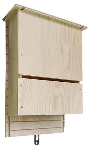 Sessleger Großes Haus für Fledermäuse im Freien, riesige Holzkiste, wetterfest, Fledermaushaus aus unbehandelter Spirale, Unterschlupf, Gartenersatzteile, Access