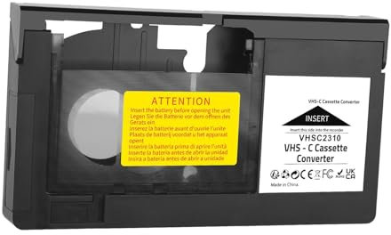 BaotyJie VHS-C-Kassettenadapter, motorisierter VHS-Kassettenkonverter, Videorecorder-Player-Adapter für Camcorder, Nicht geeignet für MiniDV/Hi8