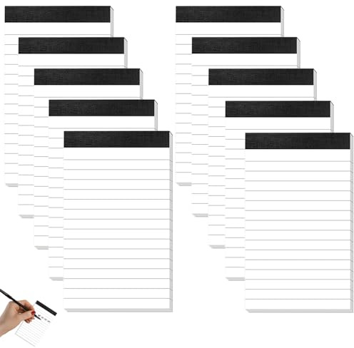 ClcIosis 10 Stück Notizblock Klein, Notizblöcke Notizblock A7 30 Blatt Pro Block, 80g Mini Notizblöcke Ersatzblöcke ffür Arbeit Studie Büro Schule Haushalt