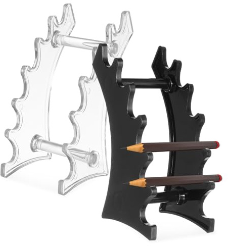 Angoily 2 Stück Stifthalter Schreibtisch Stift-display Stand Lagerung Halterung Stifte Halter Tischdeckenklammern Aufbewahrungsregal Anzeige Stiftorganisator Make-up-pinselhalter Plastik