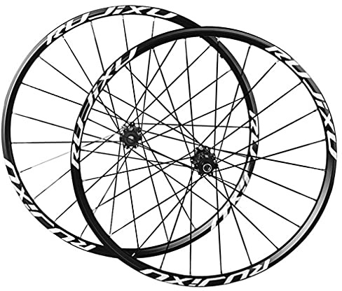 IBOWZ MTB Laufradsatz, 26 27 5 29 Zoll Carbon-Nabe 24H-Felge Flache Speichen Scheibenbremse Steckachse Fahrradräder Passend für 7- und 11-Gang-Kassette 1590G 27