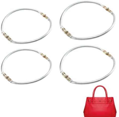 4 Pezzi Chiusura Borsa Uncinetto Accessori per Borse Chiusura clic clac per Borse Clutch per Borse Uncinetto Alluminio per Borsa Frizione Artigianato Progetti Accessori per Borse Fai da Te(19/23cm)
