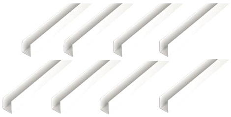 Alberts 8er Set U-Profil | Kunststoff, weiß | 1000 x 12 x 10 mm