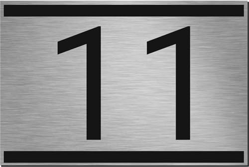 Kiwistar UG - Schilder selbst gestalten - Hausnummernschild personalisiert aus Aluverbundplatte Design 6 - ab DIN A6 - Klingelschild - UV-beständig - Briefkastenschild mit Nummer, Name & Straße