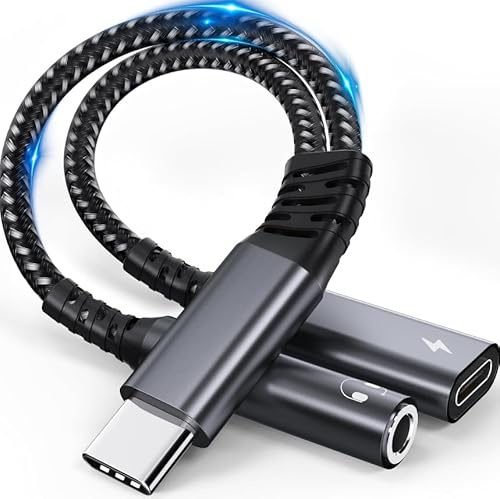 Adaptateur USB C Jack 3.5mm, Adaptateur USBC Jack, USB C Ja CK 3.5, Adaptateur USB C vers Ja CK, USB C vers Ja CK 2 en 1 pour iPhone 15/16 Pro/Max pour Huawei USW pour Samsung S24/S23