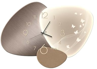 Ergocar Wanduhr Geräuschlos Tickfrei Moderner Nordischer Stil, Hochauflösende Kristallkeramik Wasserdicht Batteriebetrieben, Dekoration Für Schulen, Wohnzimmer, Küchen, Büros, Schlafzimmer