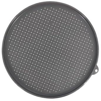 YGLEEULI Pizzaplåt rund pizzaplatta, pizzapanna, djup bricka med hål, perforerad silikon, non-stick beläggning, verktyg, bakform