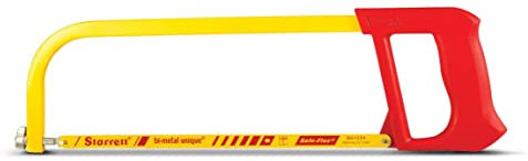 Starrett Multifunctional Hand Hacksaw - 140G Closed Grip Hack Saw Frame with 300mm Saw Blade - For Plastic, PVC Pipe, Wood Sheets
